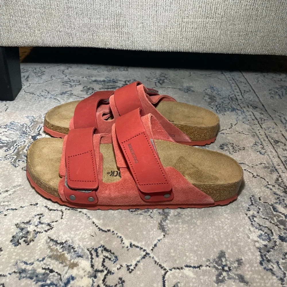 Birkenstock Uji Nubuck-Suede Leather in Sienna Red